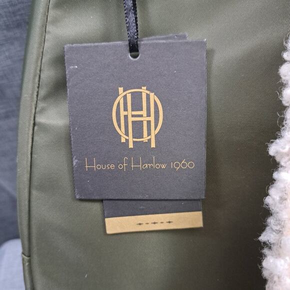 HOUSE OF HARLOW 1960 NYLON AND SHERPA SLING BAG NWT - Picture 3 of 6